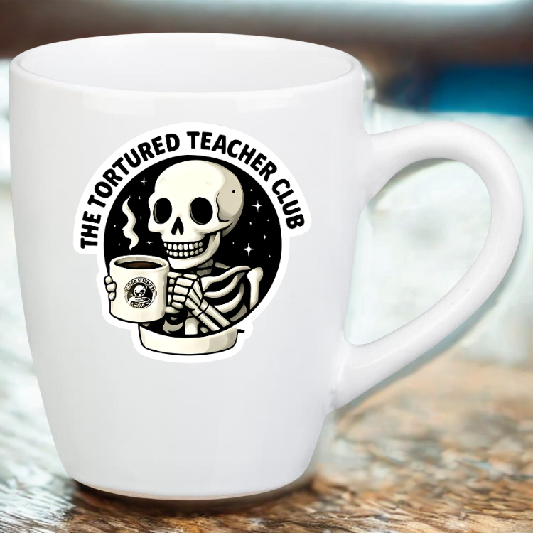 The Tortured Teacher Club Logo Drinkware