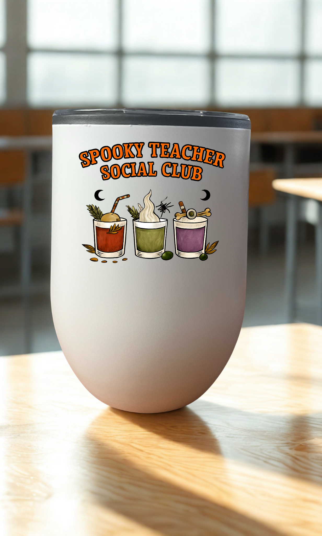 Spooky Teacher Social Cub Teacher Drinkware