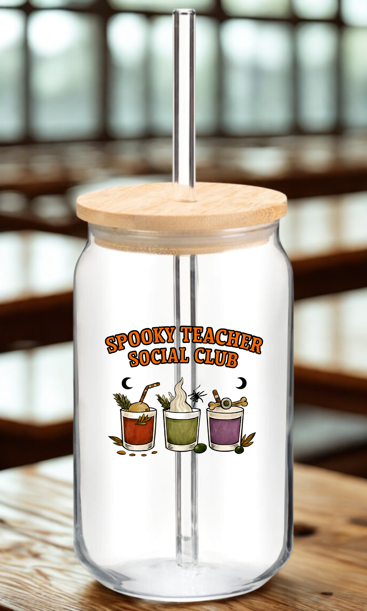 Spooky Teacher Social Cub Teacher Drinkware
