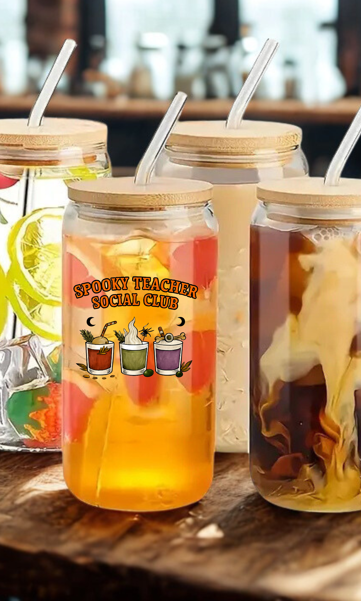 Spooky Teacher Social Cub Teacher Drinkware