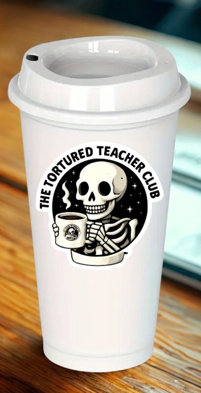 The Tortured Teacher Club Logo Drinkware