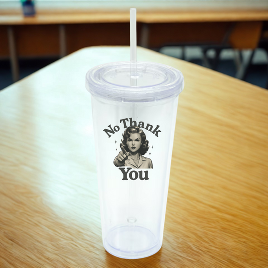 No Thank You! Teacher Drinkware